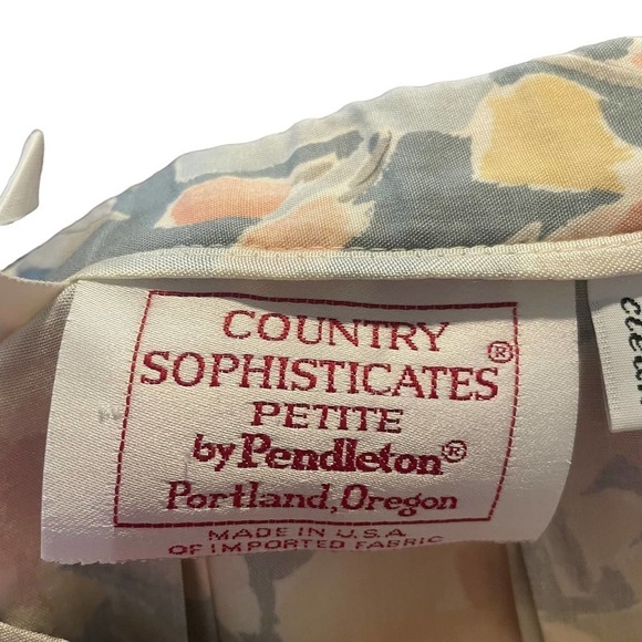 COUNTRY Sophisticates by Pendleton Vintage Floral Pleated Skirt - Picture 5 of 7